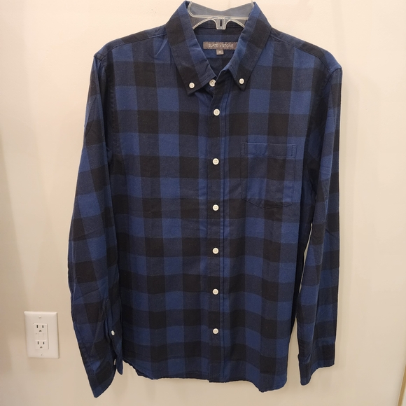 Slate & Stone Elevated Flannel - NWOT - Men's Medium - Blue/Black - Picture 5 of 5
